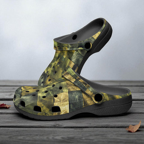 Classic Clogs Army Green Camo Patchwork