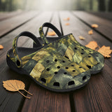 Classic Clogs Army Green Camo Patchwork