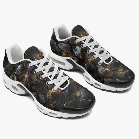 Air Cushion Sneakers Black Stones and Gold Light