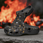 Classic Clogs Black Stones and Gold Light