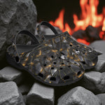Classic Clogs Black Stones and Gold Light