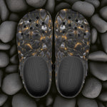 Classic Clogs Black Stones and Gold Light