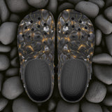 Classic Clogs Black Stones and Gold Light