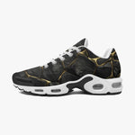 Air Cushion Sneakers Black and Gold Stone Mesh