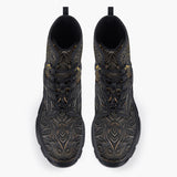 Casual Leather Chunky Boots Dark Bronze Owl Ornament