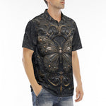 Men's Polo Shirt Gothic Metal Butterfly