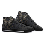 High-Top Canvas Shoes Gothic Metal Butterfly