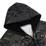 Men's Zip Up Hoodie Gothic Metal Butterfly