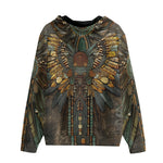 Men's Zip Up Hoodie Tribal Feathers Artwork