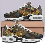 Air Cushion Sneakers Tribal Feathers Artwork
