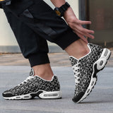 Air Cushion Sneakers Silver Chainmail Print