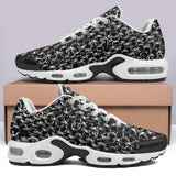 Air Cushion Sneakers Silver Chainmail Print