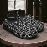 Classic Clogs Silver Chainmail Print