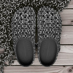 Classic Clogs Silver Chainmail Print