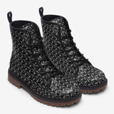 Leather Boots Metal Chainmail Print