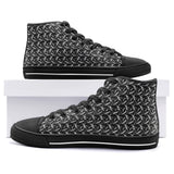 High-Top Canvas Shoes Metal Chainmail Print