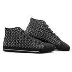 High-Top Canvas Shoes Metal Chainmail Print