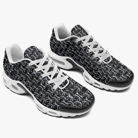 Air Cushion Sneakers Black Chainmail Print