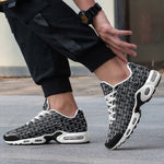 Air Cushion Sneakers Black Chainmail Print