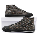 High-Top Canvas Shoes Rusty Chainmail Print