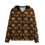 Men's Zip Up Hoodie Bees with Honeycomb Mosaic