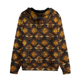 Men's Zip Up Hoodie Bees with Honeycomb Mosaic