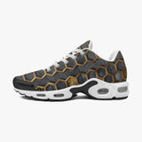 Air Cushion Sneakers Gold Honeycomb Pattern
