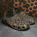 Classic Clogs Gold Honeycomb Pattern