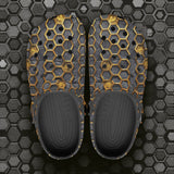 Classic Clogs Gold Honeycomb Pattern