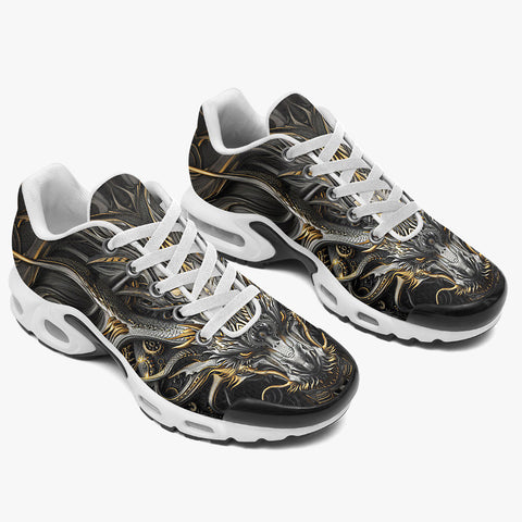 Air Cushion Sneakers Dragon with Gold Ornaments