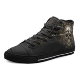 High-Top Canvas Shoes Metal Robot Skull