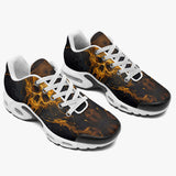 Air Cushion Sneakers Skull with Golden Dripping Paint