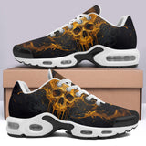 Air Cushion Sneakers Skull with Golden Dripping Paint