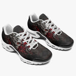 Air Cushion Sneakers Silver Skull in Red Smoke