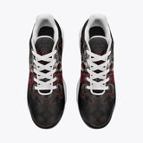 Air Cushion Sneakers Silver Skull in Red Smoke