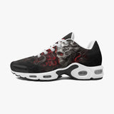 Air Cushion Sneakers Silver Skull in Red Smoke