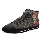 High-Top Canvas Shoes Devil Skull Art Design