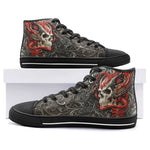 High-Top Canvas Shoes Devil Skull Art Design