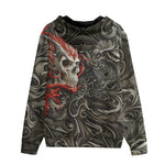 Men's Zip Up Hoodie Devil Skull Art Design