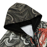 Men's Zip Up Hoodie Devil Skull Art Design