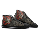 High-Top Canvas Shoes Devil Skull Art Design