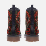 Leather Boots Devil Skull Art Design