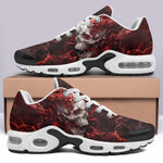 Air Cushion Sneakers White Skull with Bloody Dragon