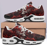 Air Cushion Sneakers White Skull with Bloody Dragon