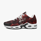 Air Cushion Sneakers White Skull with Bloody Dragon