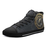 High-Top Canvas Shoes Gold Dragon Ornate Frame