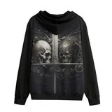 Men's Zip Up Hoodie Skulls with Sword