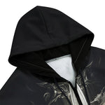 Men's Zip Up Hoodie Skulls with Sword