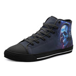 High-Top Canvas Shoes Neon Skull in Headphones