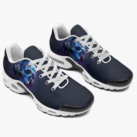 Air Cushion Sneakers Neon Skull in Headphones
